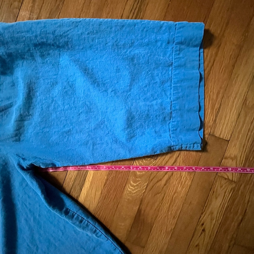 Nettle Studios Mid Easy Pant in Cobalt Linen Large Regular Length - Picture 13 of 13